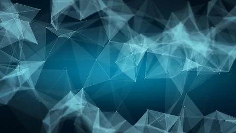 Polygonal space low poly background with triangles Stock Illustration