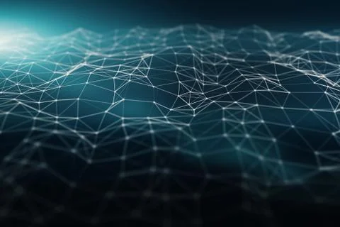 Polygonal space low poly background with triangles Stock Illustration