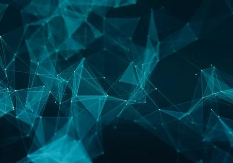 Polygonal space low poly background with triangles Stock Illustration