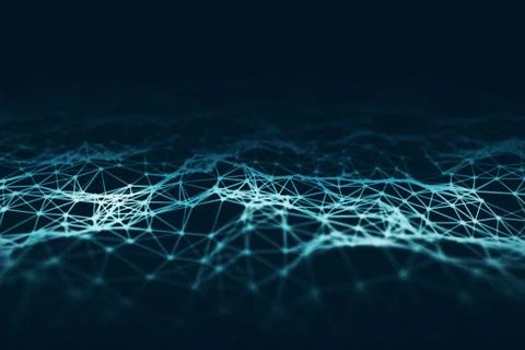 Polygonal space low poly background with triangles Stock Illustration