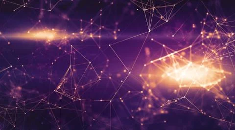 Polygonal space low poly background with triangles Stock Illustration