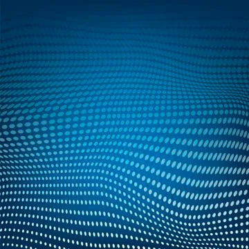 Polygonal Space Low Poly Blue Background with Connecting Dot. Big Data Illustrazione stock