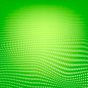 Polygonal Space. Low Poly Green Background with Connecting Dot. Big Data Stock Illustration