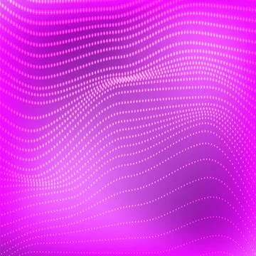 Polygonal Space. Low Poly Pink Background with Connecting Dot. Big Data Illustrazione stock