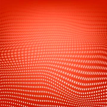 Polygonal Space. Low Poly Red Background with Connecting Dot. Big Data Stock Illustration