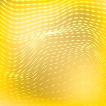 Polygonal Space. Low Poly Yellow Background with Connecting Dot. Big Data Stock Illustration