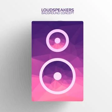 Polygonal speaker vector background concept Stock Illustration