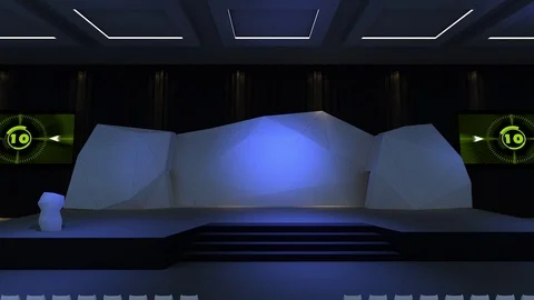 Polygonal Stage design animation render HD1080P Stock Footage 102666236