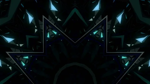 Polygonal strobe kaleidoscope loop Stock Footage 64865386