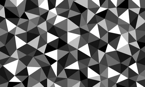 Polygonal style geometrical irregular background in gray black and white color イラスト素材