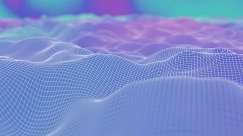 Polygonal surface waving background. Blue color seamless looped motion design Stock Footage 95404774