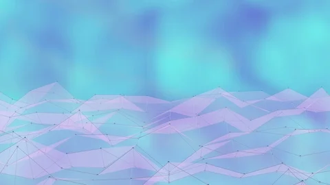 Polygonal surface waving background. Seamless looped motion design. 3D render Stock Footage 95397032