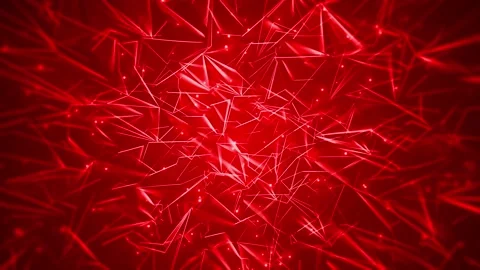 Polygonal thin glowing lines red abstract background Stock Footage 200926082