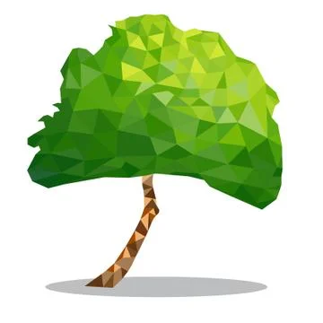 Polygonal tree. vector illustration Stock Illustration