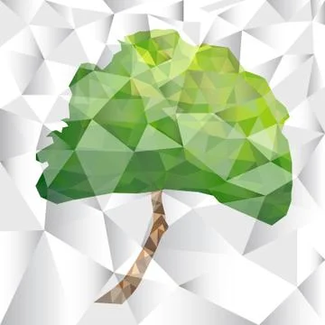 Polygonal tree. vector illustration Stock Illustration