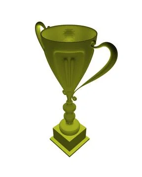 Polygonal Trophy cup. Winner's trophy icon vector is a symbol of victory in a Stock Illustration