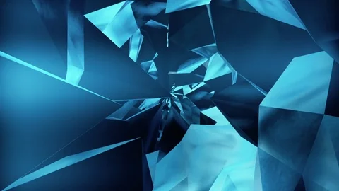 Polygonal Tunnel Stock Footage 75683199