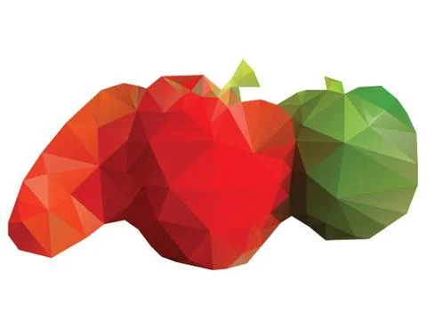Polygonal Vegetables Stock Illustration