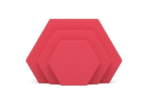 Polygonal vertical construction wall hexagonal level 3d element decorative .. Stock Illustration