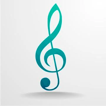 Polygonal Violin Clef Stock Illustration