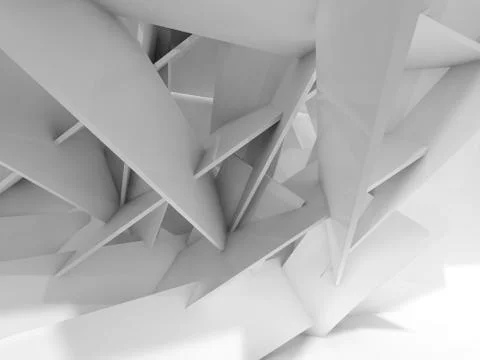 Polygonal wall installation. 3d illustration cg Illustrazione stock