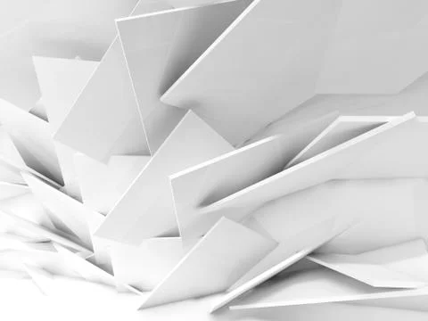 Polygonal wall installation. 3d pattern illustration Stock Illustration
