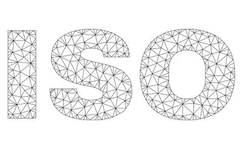 Polygonal Wire Frame ISO Text Tag Stock Illustration