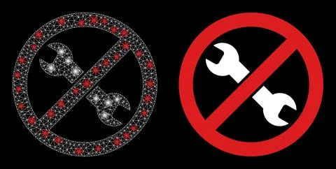 Polygonal Wire Frame Mesh Avoid Repair with Glare Spots 스톡 일러스트