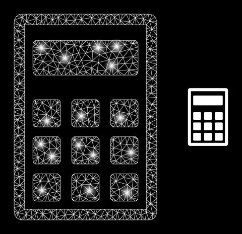Polygonal Wire Frame Mesh Calculator with Magic Stock Illustration