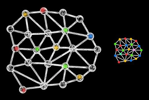 Polygonal Wire Frame Mesh with Magic Stock Illustration