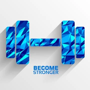 Polygonal workout vector background concept. Illustration tampla Stock Illustration