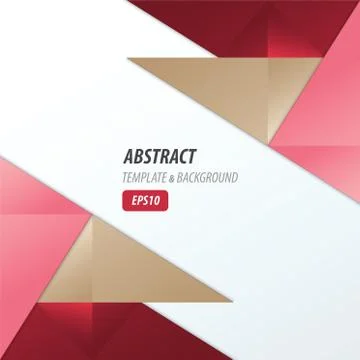 Polygons design template pink, red, Brown Stock Illustration