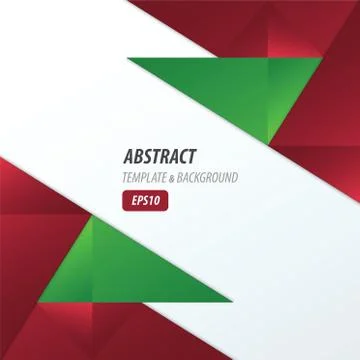 Polygons design template red and green color Illustrazione stock
