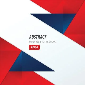 Polygons design template Red and Blue Color Stock Illustration