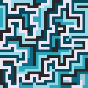 Polygons psychedelic colored geometric background pixels Stock Illustration