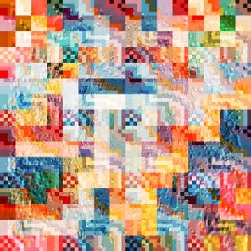 Polygons psychedelic colored geometric background 스톡 일러스트