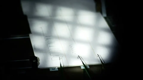 Polygraph being given in a dark place 4k Stock Footage 37944198