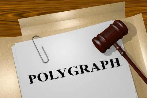 Polygraph - legal concept Stock Illustration
