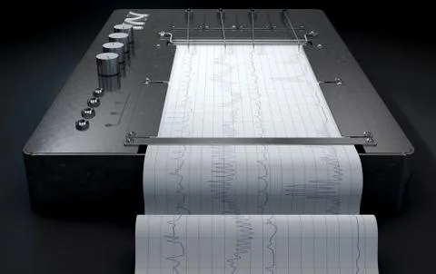 Polygraph Lie Detector Machine Stock Illustration