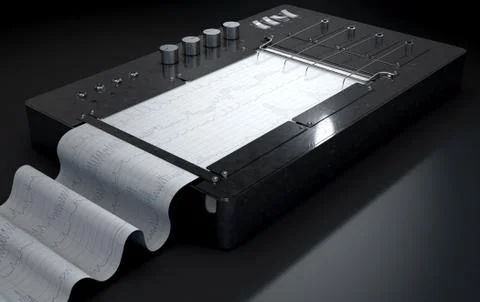 Polygraph Lie Detector Machine Stock-Illustration