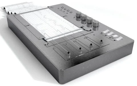 Polygraph Lie Detector Machine Stock Illustration