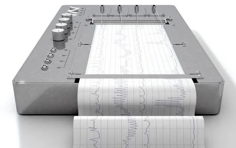Polygraph Lie Detector Machine Stock Illustration