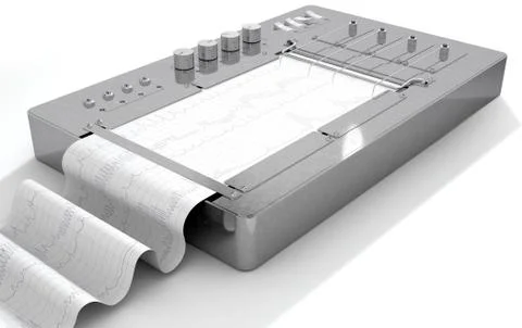 Polygraph Lie Detector Machine Stock Illustration