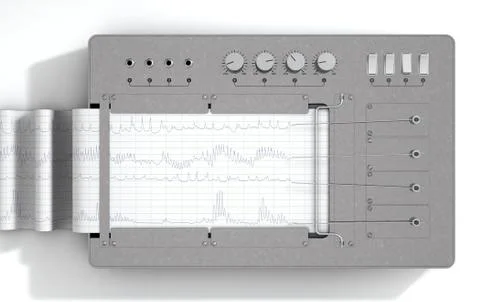 Polygraph Lie Detector Machine Stock Illustration
