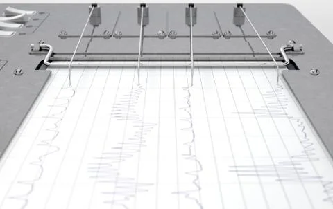 Polygraph Lie Detector Machine Stock Illustration