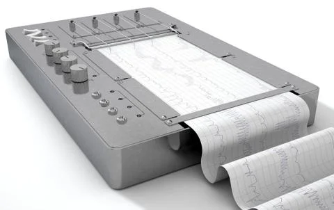 Polygraph Lie Detector Machine Stock Illustration