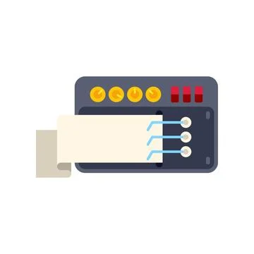 Polygraph machine detecting truth for investigation concept Stock Illustration