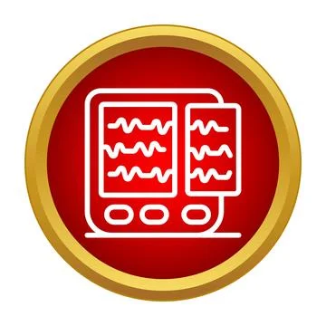 Polygraph machine showing lie detection vital signs Illustrazione stock