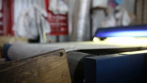 Polygraph Machine Works In The Printing Stock Footage 105379219