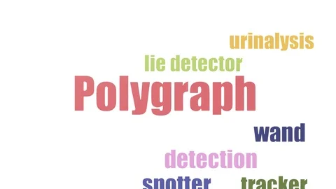 Polygraph Word Cloud Animated On White Background 動画素材 103667762